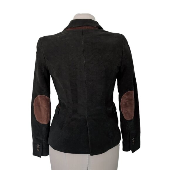 Zara Velveteen Elbow Patch Blazer - Picture 2 of 5